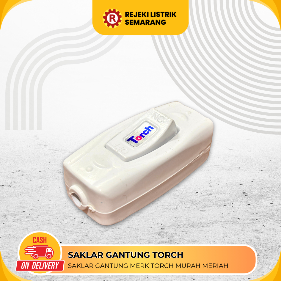 SAKLAR GANTUNG MERK TORCH, SWITCH ON OFF GANTUNG, SAKELAR GANTUNG MURAH, CETEKAN LAMPU GANTUNG