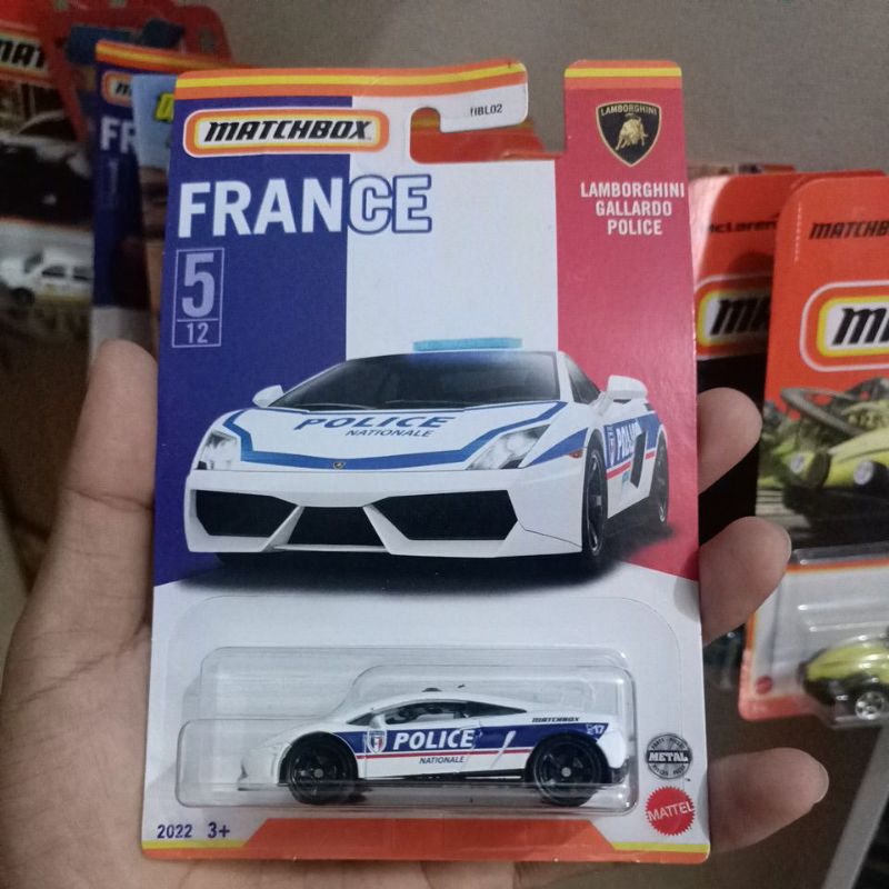 Lamborghini Gallardo Police Matchbox France Hot Wheels orange