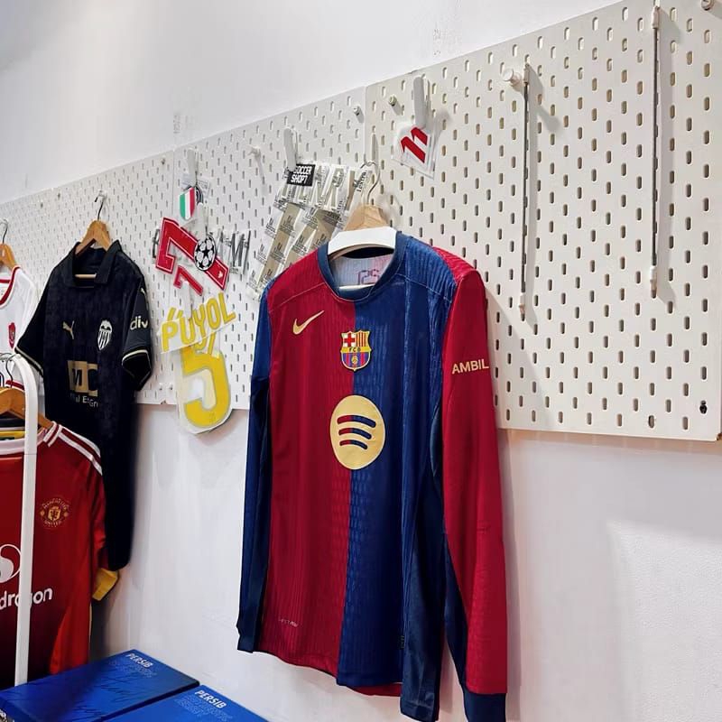 Jersey Barcelona Barca Home Playerissue lengan panjang
