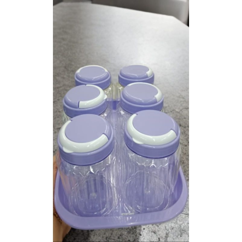 Toples isi 6 satu set dengan nampan | toples kue kering lebaran