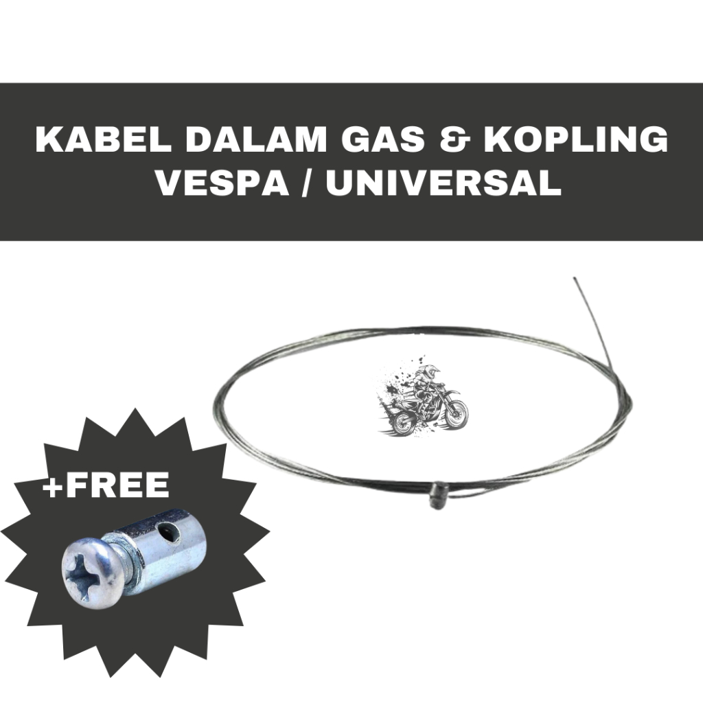 Kabel Dalam Gas Kopling VESPA/ UNIVERSAL