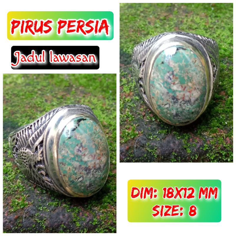 cincin batu akik pirus persia/ pirus tibet/ pirus jadul siap pakai.29