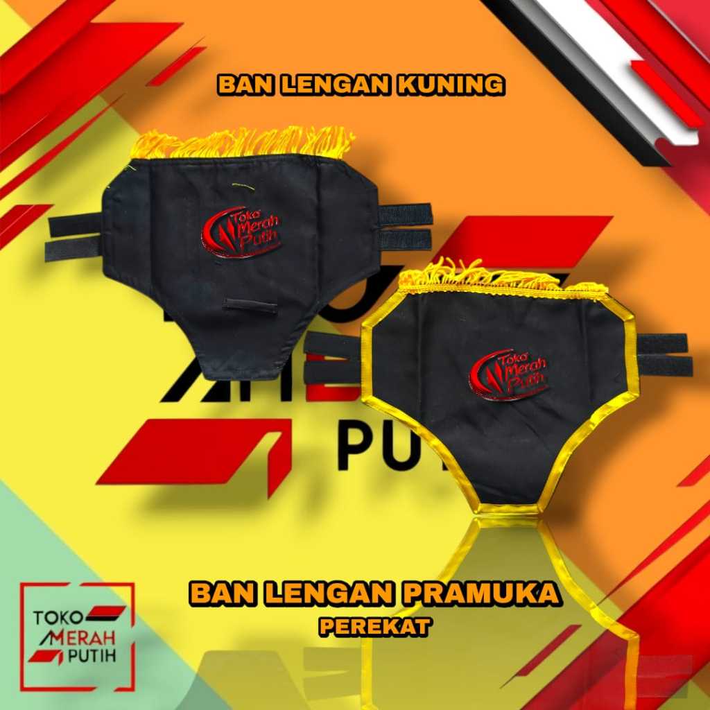 Ban lengan pramuka rumbai/ban lengan pramuka kuning polos