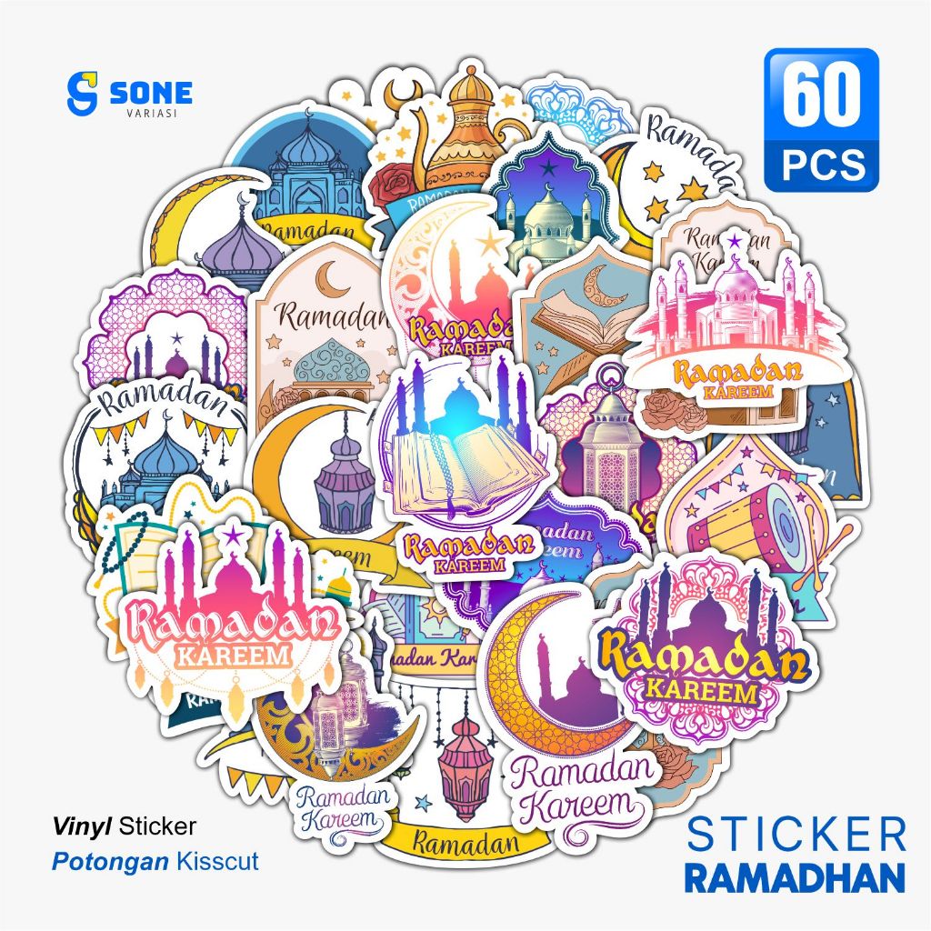 

Stiker RAMADHAN Vinyl Waterproof Anti Air - Sticker Aesthetic Helm Buku Journal Koper Motor Casing HP Laptop Tumbler Setiker