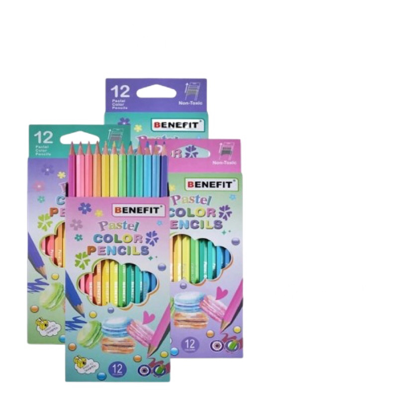 

Pensil Warna Benefit Pastel / Pastel Colour Pencil / 12 warna