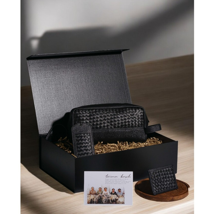 

DU ANYAM - Pouch - ID Tag - Card Slot - Besi Black Series Set