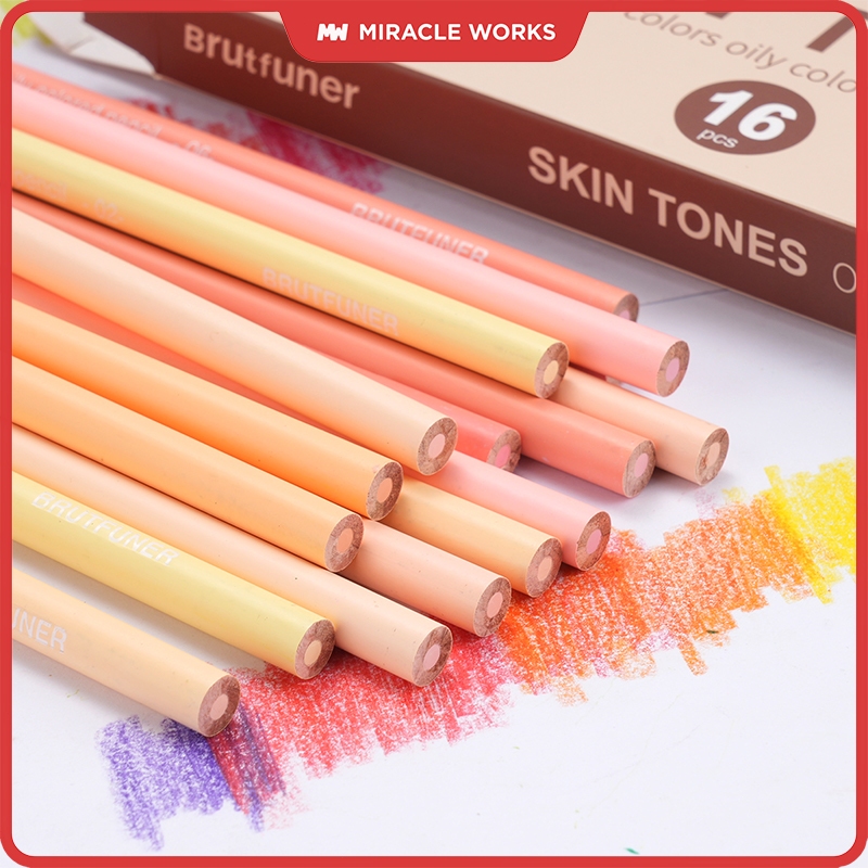 

MW Brutfuner Pensil 8 Warna Nuansa Kulit 16pcs - Set Oil Pastel untuk Lukisan Wajah
