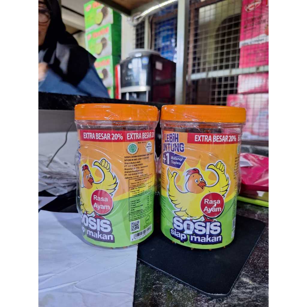 

[520gr] S142 | Sosis So Nice Siap Makan Kemasan Toples | Sosis So Nice Rasa Ayam / Sapi Kemasan Toples