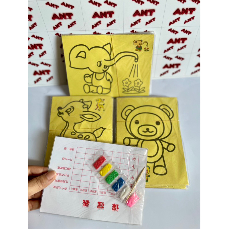 1pcs Sticker Pasir Jumbo / Lukis Pasir / Mainan Anak Kreatif / Banyak Varian Gambar / Murah / Best S