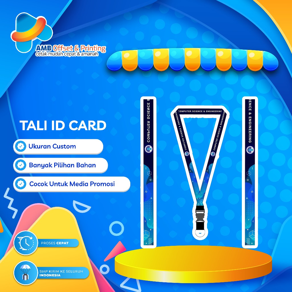 

Custom Desain Cetak Tali Lanyard Print Sublim 2 cm Tali ID CARD