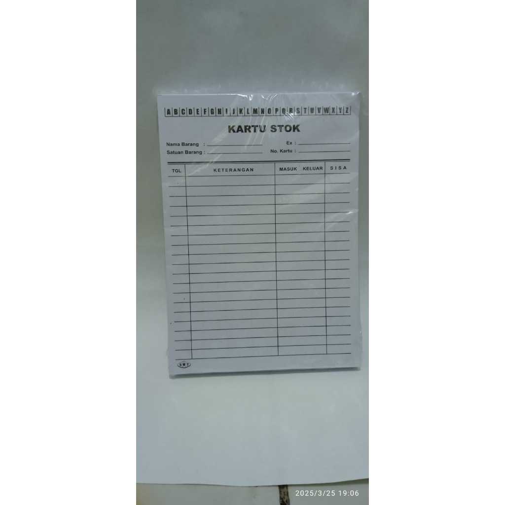 

H7Y kartu stock/ kartu persediaan barang/Kartu Stock Kecil Putih 15*21cm isi 100 Lembar
