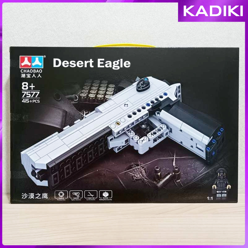 Brick Premium Desert Eagle - Model Mainan Pistol Gun Pajangan Balok Block Brik