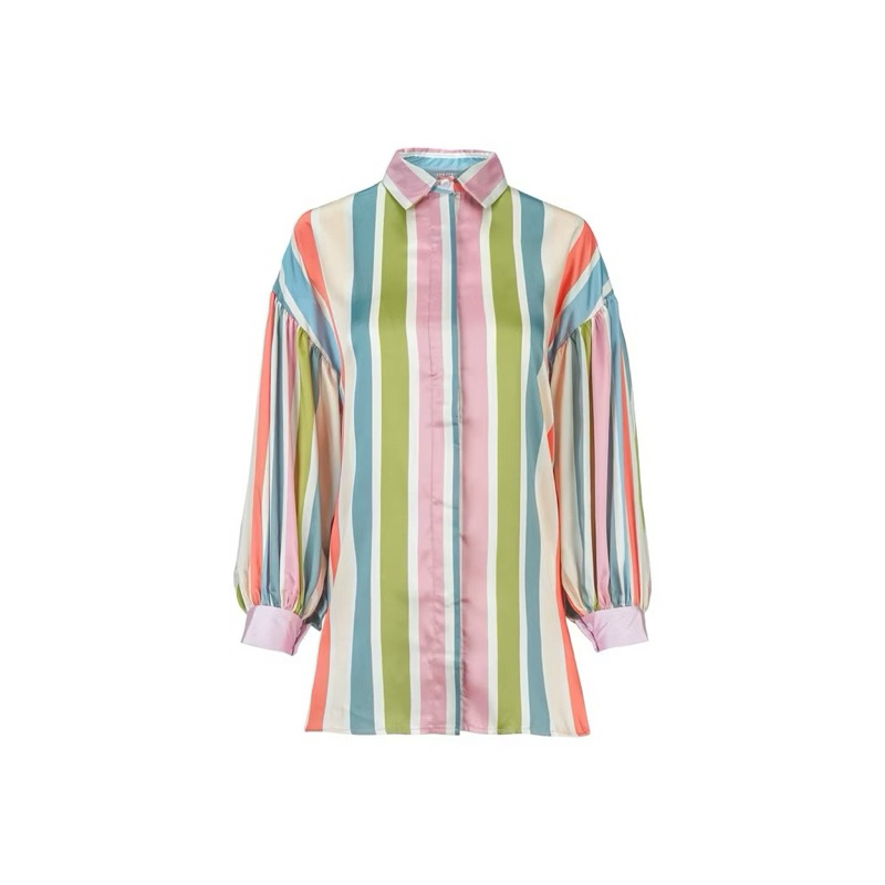 Benang Jarum - Elody Pleated Shirt - Multicolor S