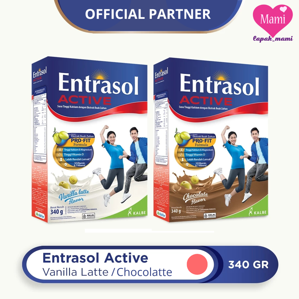 

Entrasol Active Vanilla Chocolate 340g Susu Tinggi Kalsium dan Vitamin D untuk Kesehatan Tulang