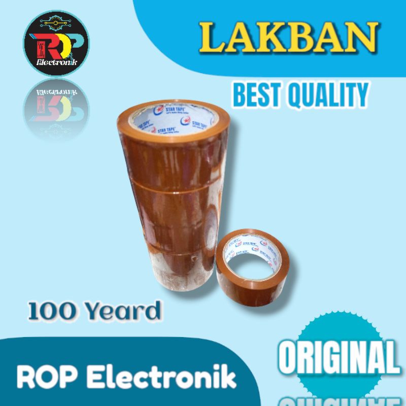 

LAKBAN COKLAT / BENING 100 YARD X 48MM LENGKET STAR TAPE