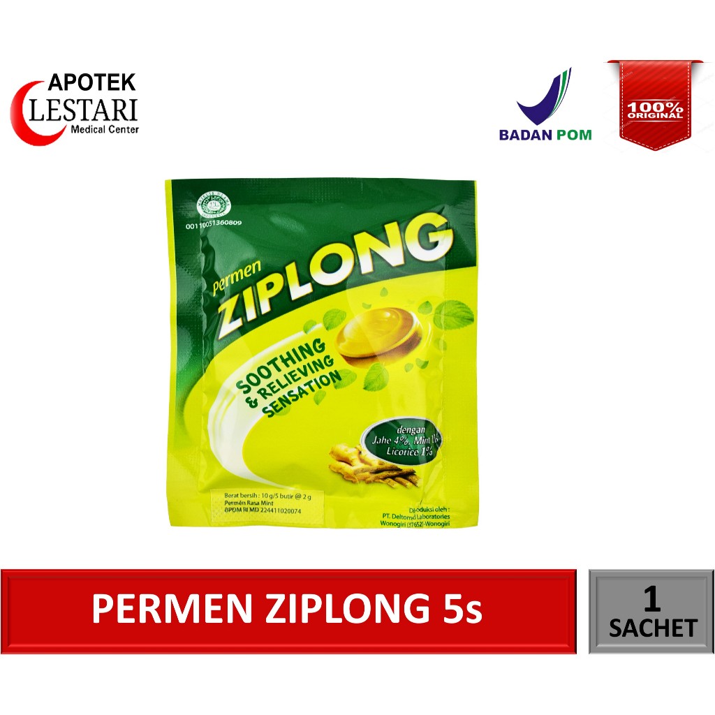 

Ziplong Permen Herbal 5's [Sachet] - Permen Pelega Tenggorokan