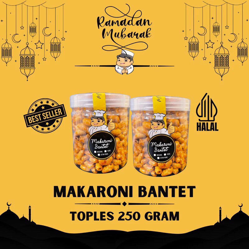 

MAKRONI BANTET ISI 250gr (Toples)