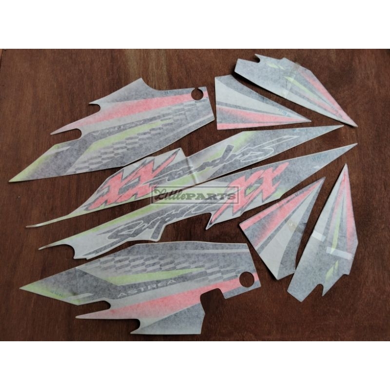Striping stripe sticker list body honda supra xx double x silver ungu violet ori original