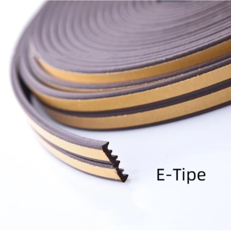 Door Seal List Peredam Suara Karet Pintu Kayu, Alumunium, Jendela Per Roll