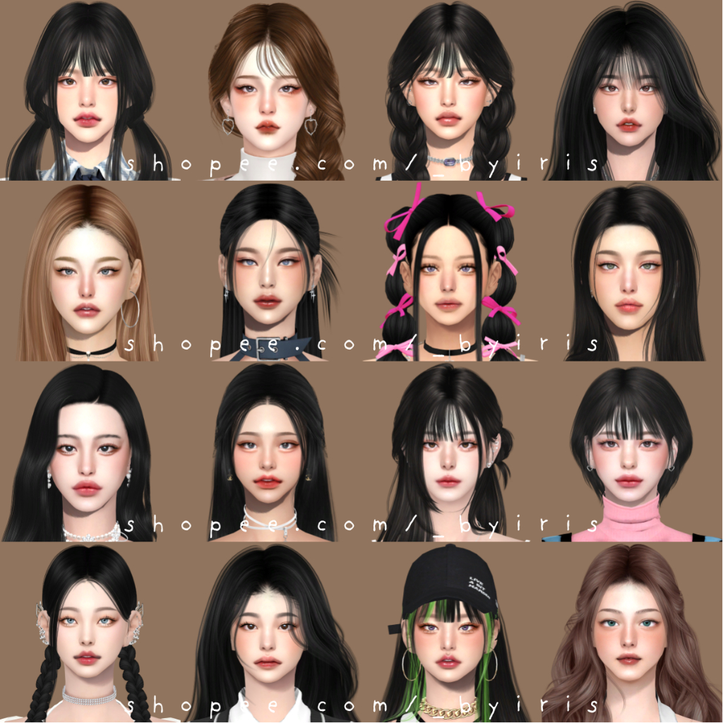 THE SIMS 4 CUSTOM CONTENT KOREAN FEMALE CHARACTER PART 4 + CC