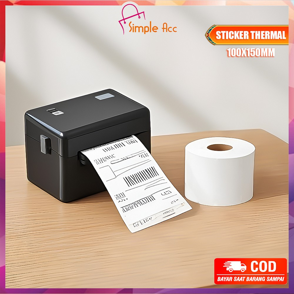 

DO-A72 Label Sticker Thermal 100x150 MM Isi 500 LEMBAR / Kertas Stiker Resi Label Barcode / Kertas Thermal Kertas Printer