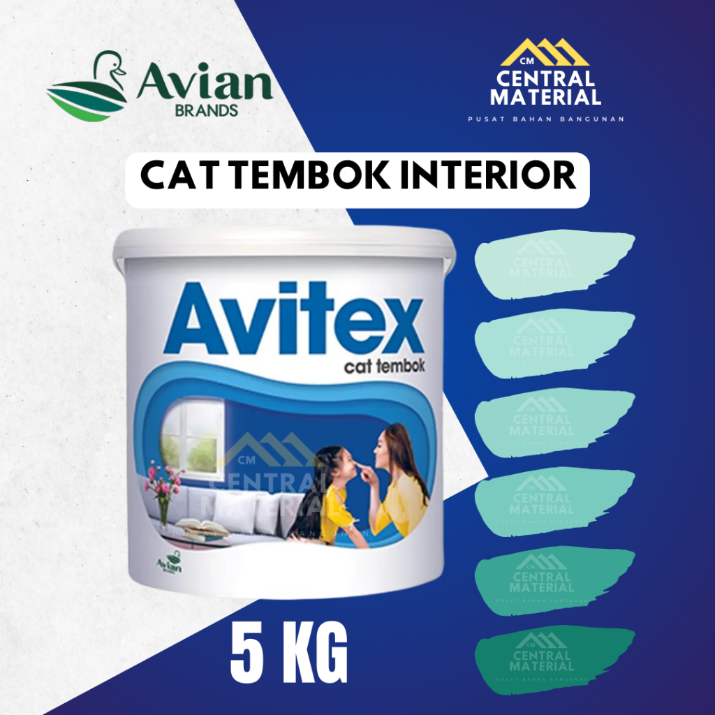 AVITEX CAT TEMBOK INTERIOR 5KG / Avitex Hijau Telur Asin G25