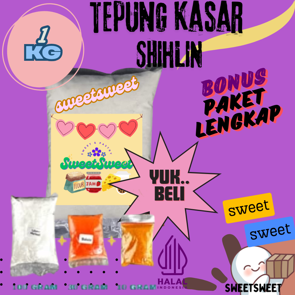 

Tepung Kasar Komplit ala Shihlin Bonus Bumbu Kemasan 1 Kg | Bisa COD dan Grosir