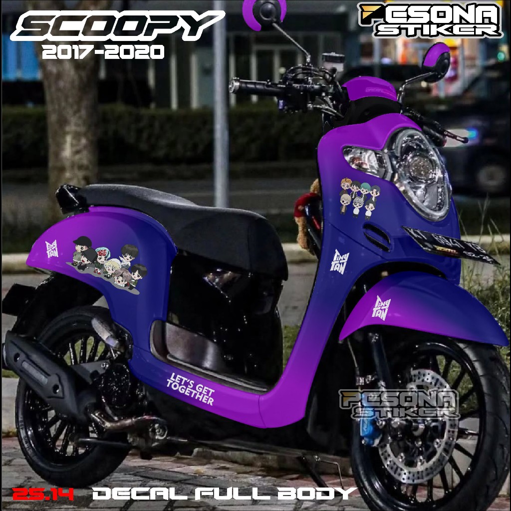 Decal sticker scoopy fi 2017 2018 2019 2020 full body polos stiker variasi scoopy fi/stylist full bo