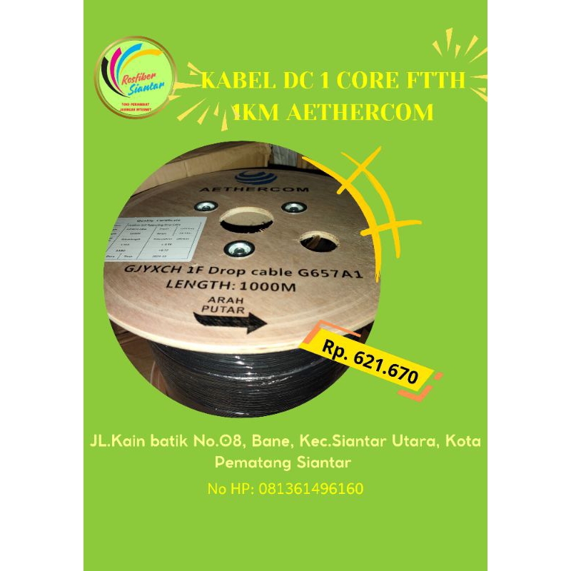 DROP WIRE/KABEL FIBER OPTIC/DROPCORE 1CORE FTTH 1KM/1000METER