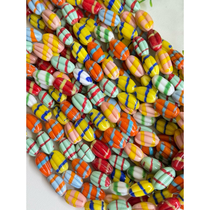 manik belimbing mix / manik nusantara / glass beads handmade
