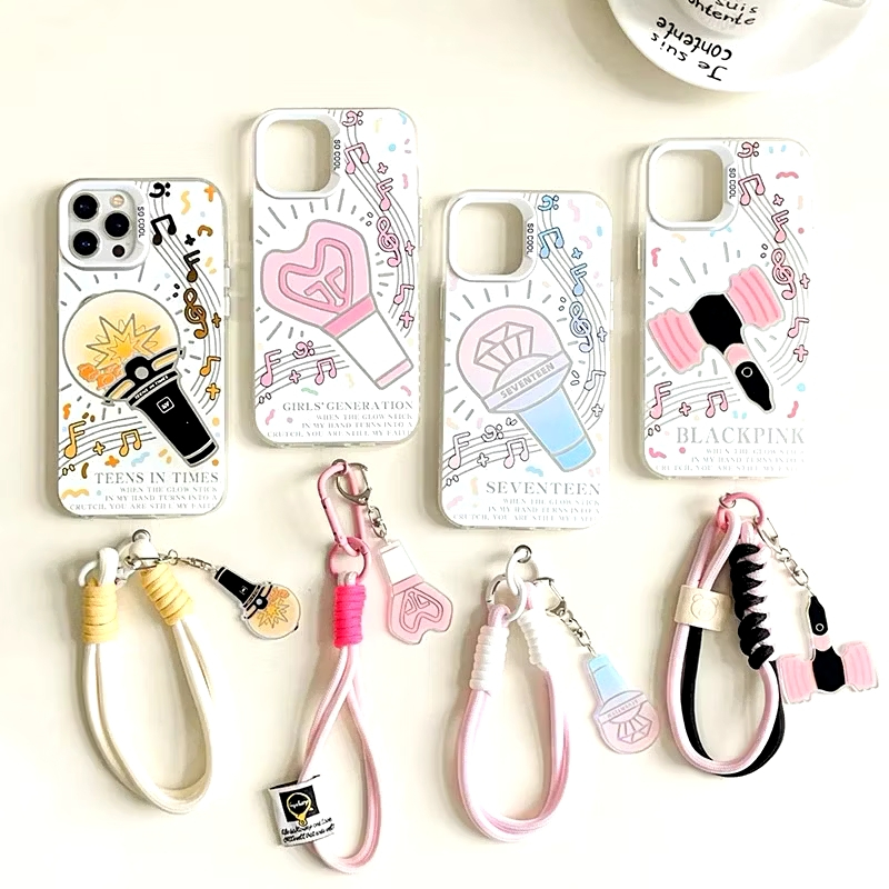 Case HP + Gantungan - LS Lightstick Idol Group - Seventeen, Plave, Boynextdoor, Babymonster, Txt, Bl