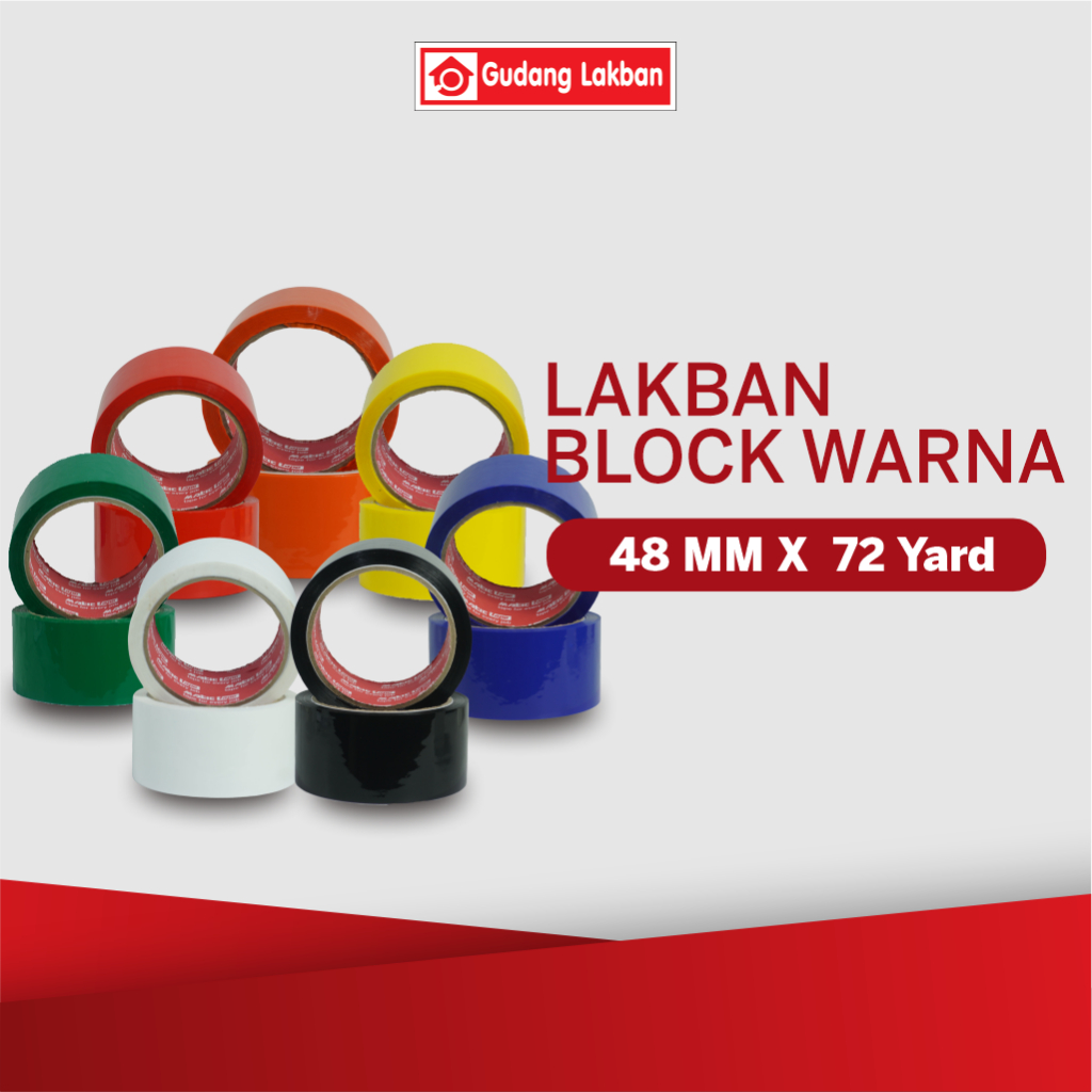 

LAKBAN BLOCK WARNA 48MM X 72 YARD