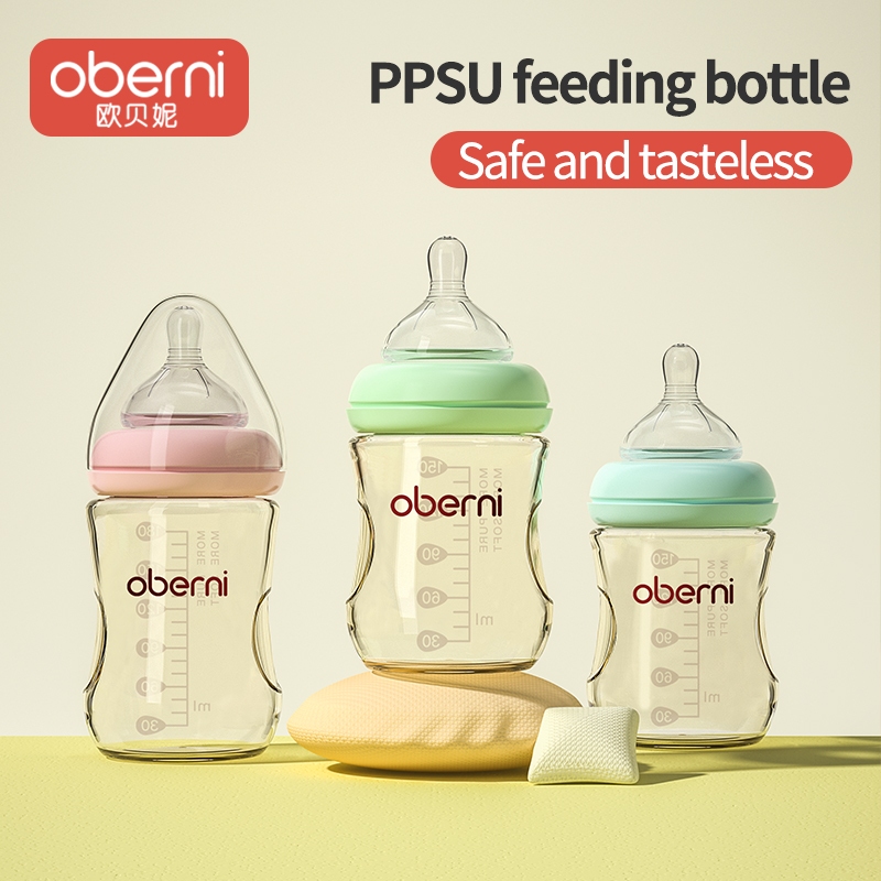 Oberni Botol Susu bayi PPSU Bayi Baru Lahir Feeding Bottle  Anti Jatuh dan Anti Tersedak 0-6 Bulan
