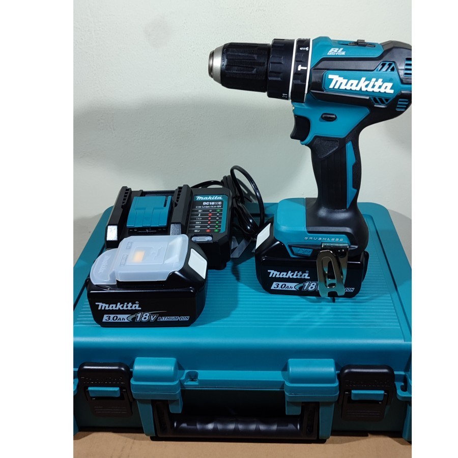 Mesin Bor Besi Tembok Brushless 18 V Makita DHP 485 F001 / Cordless Hammer Drill 18V