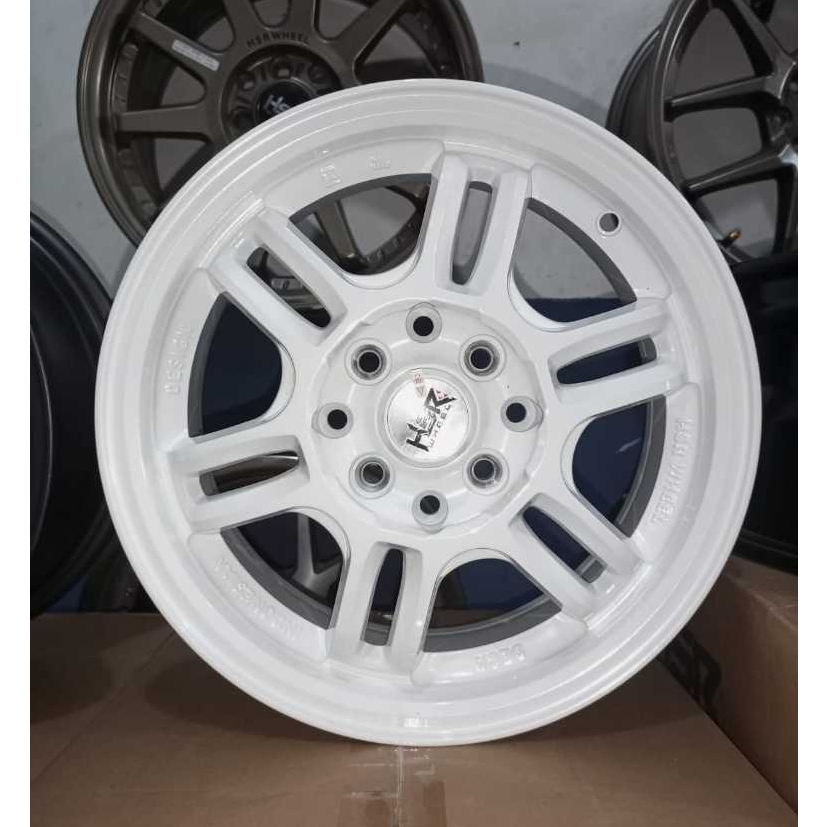 Velg racing RPF1 buat brio agya ayla avanza xenia type AERI HSR ring 14 white