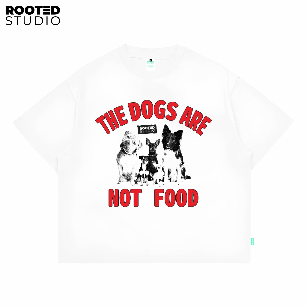 Rooted Studio Boxy Fit Kaos Oversized Tshirt Fit TheDogs Pria dan Wanita