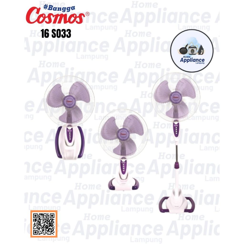 COSMOS - Kipas Angin Cosmos 16 S033 (Wadesta) Kipas Angin Berdiri 3in1
