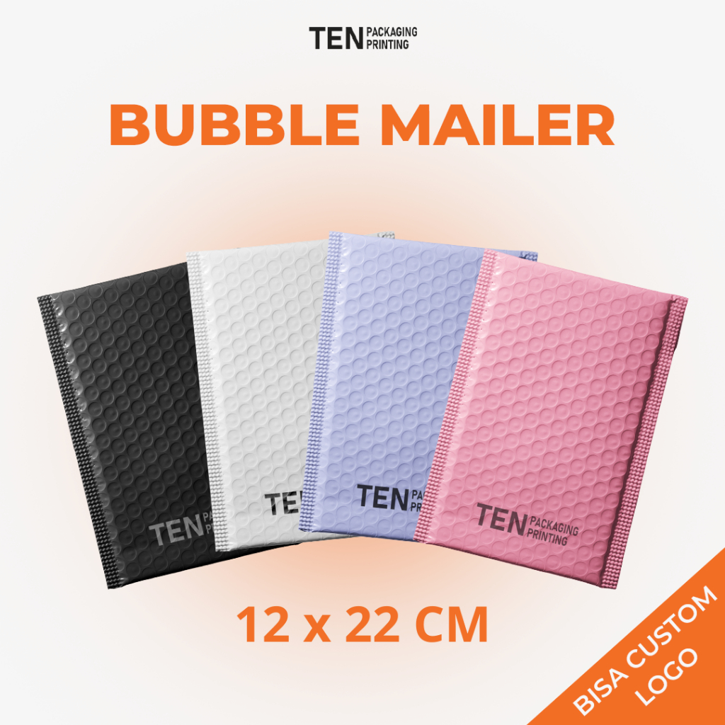

12x22 CM BUBBLE MAILER PREMIUM PUTIH HITAM PINK UNGU (Harga Per pcs) | POLYBUBBLE AMPLOP BUBBLEMAILER PACKING OLSHOP Termurah