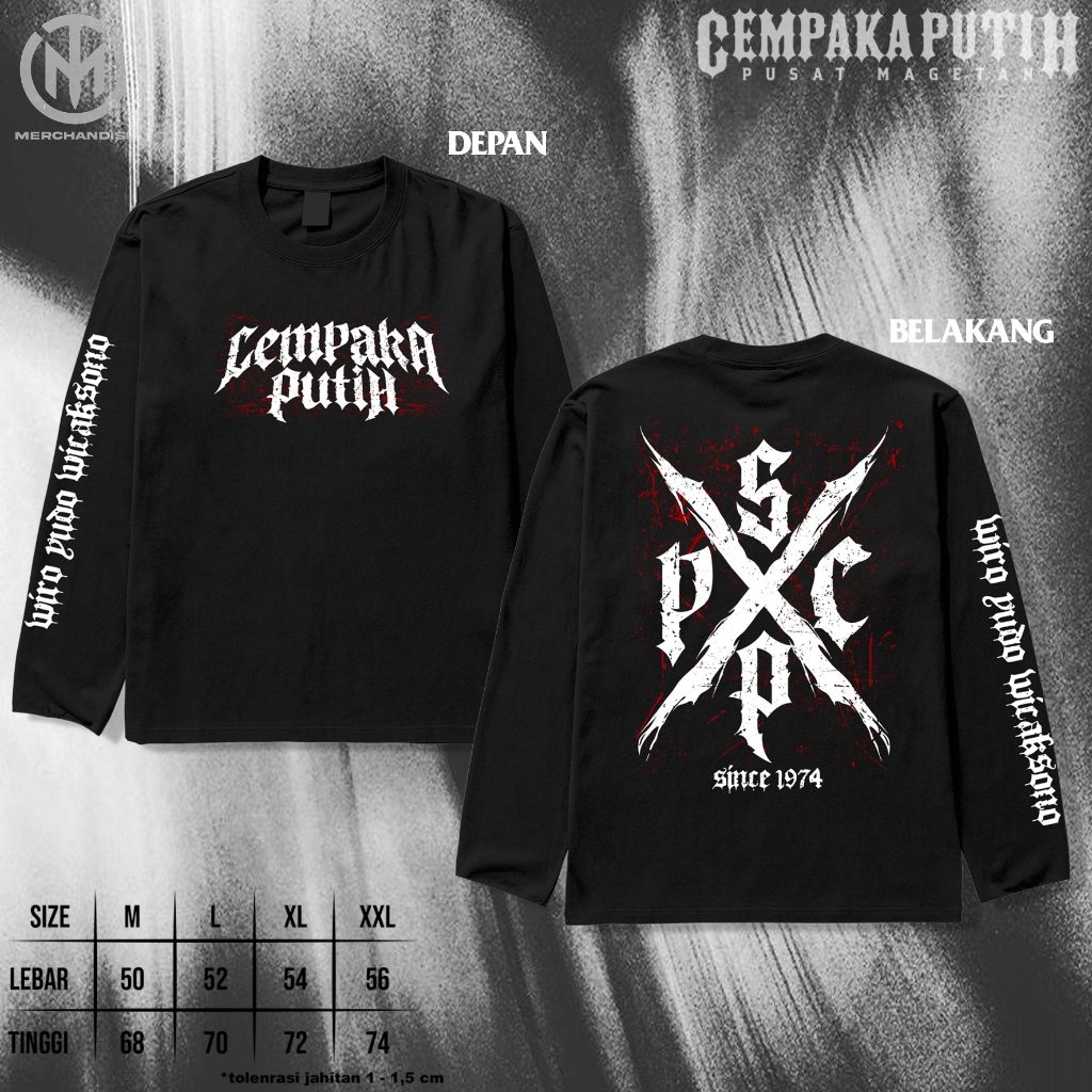 KAOS CEMPAKA PUTIH METAL KAOS PSCP 1974