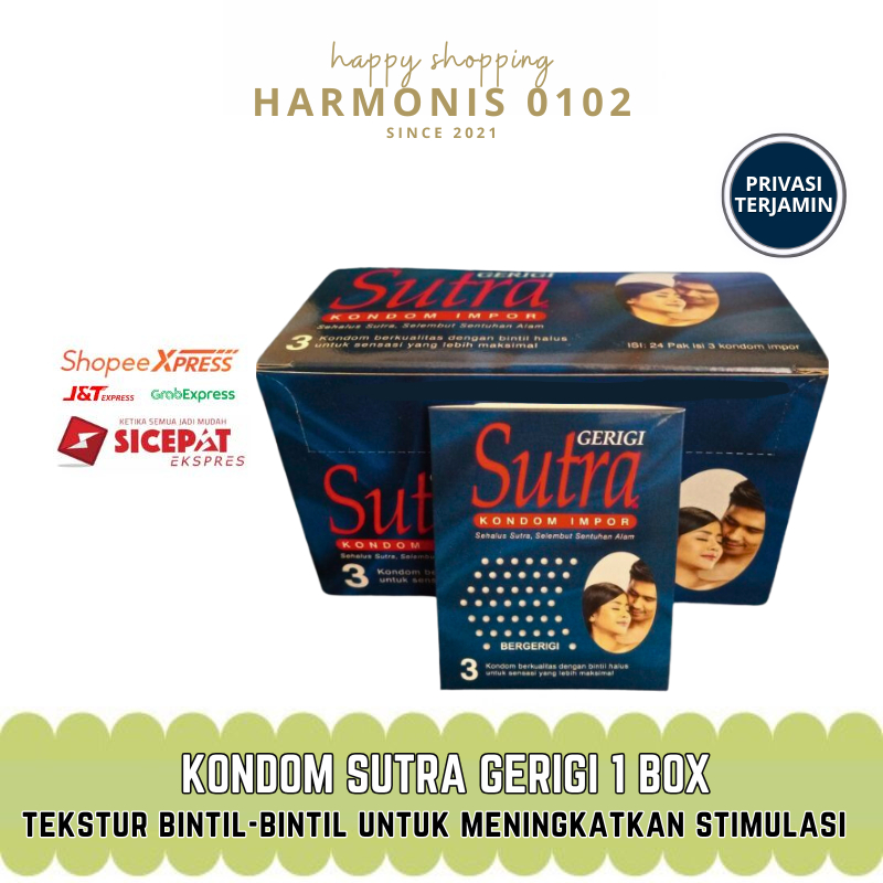 Kondom Sutra Gerigi isi 3 sachet 1 BOX Kondom Bergerigi / BISA BAYAR DITEMPAT(COD)//ORIGINAL//