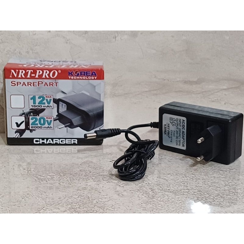 NRT PRO Charger Bor Cordless 20 Volt NRT DC340 Set, DC 343 / Cas Mesin Bor Baterai 20 V