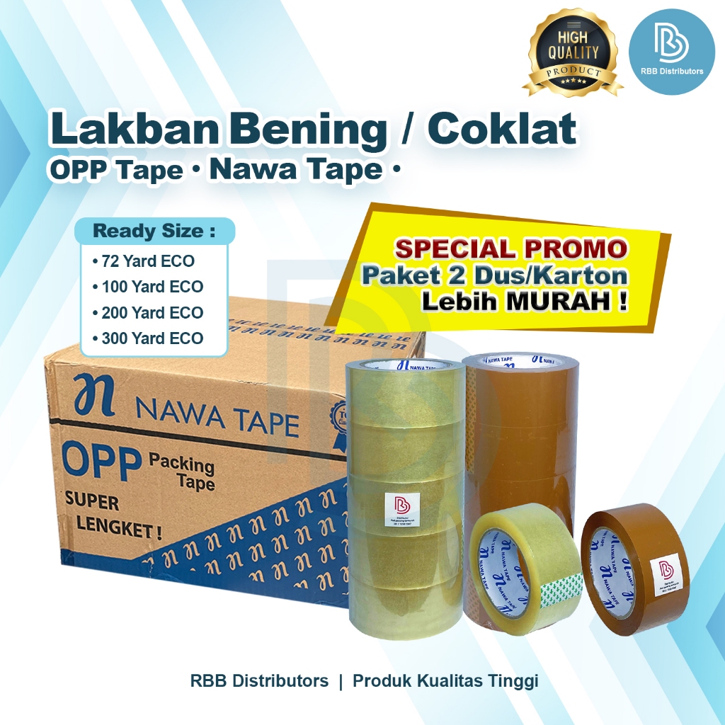 

Arm Lakban Bening Coklat 2 dus Isolasi Packing 2 Karton Ekonomis Murah Tebal 300 Yard