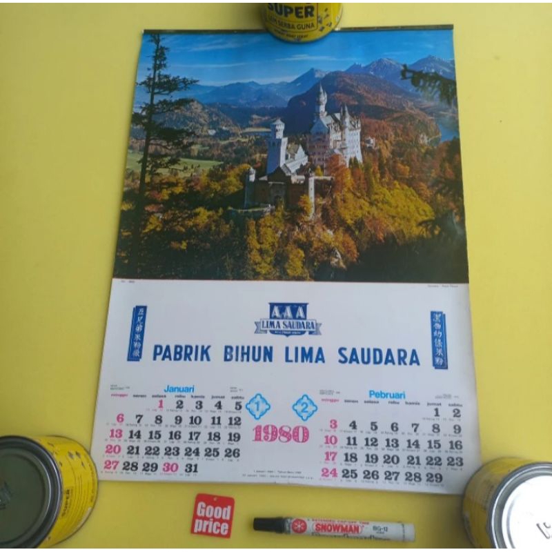 

Kalender 1980 gambar pemandangan LN