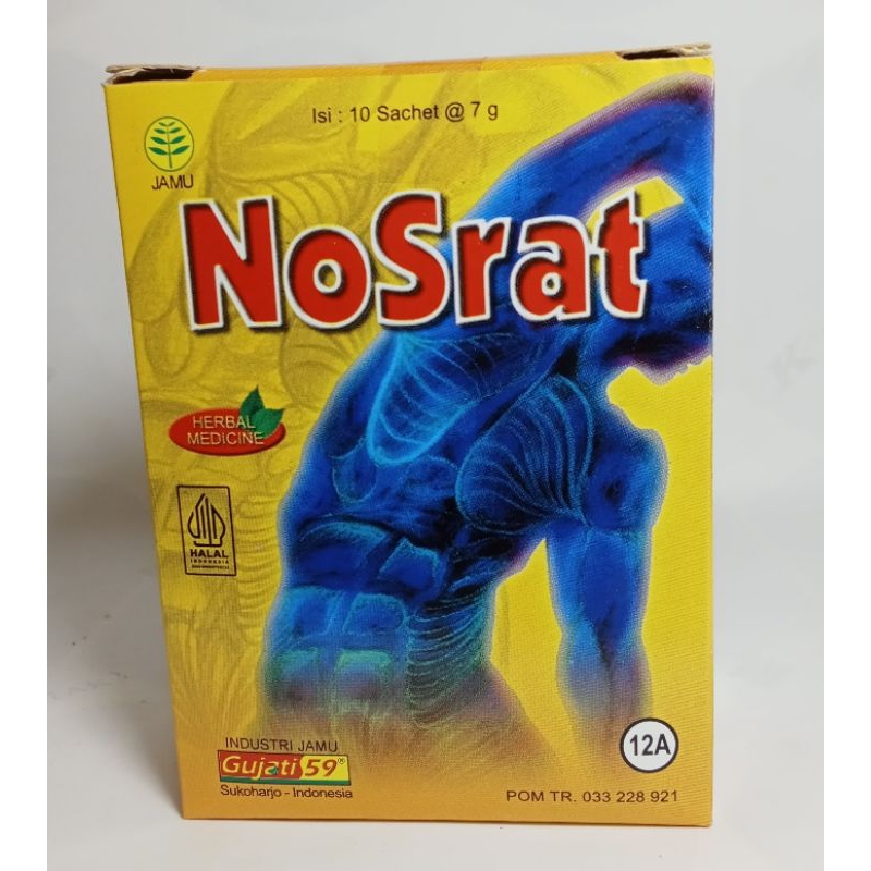 

Jamu Nosrat gujati kemasan 1 pack isi 10 sachet @ 7 gram