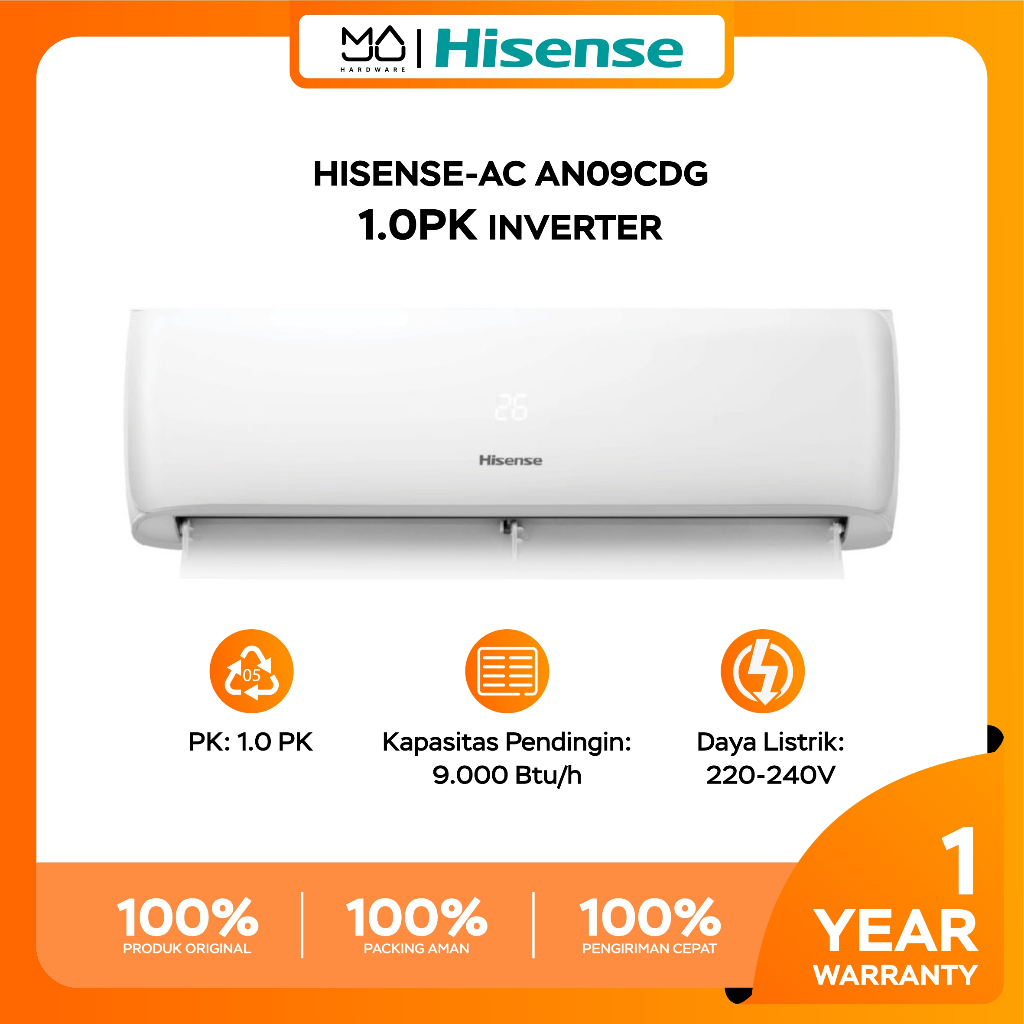 AC Hisense AN09CDG - Garansi Resmi