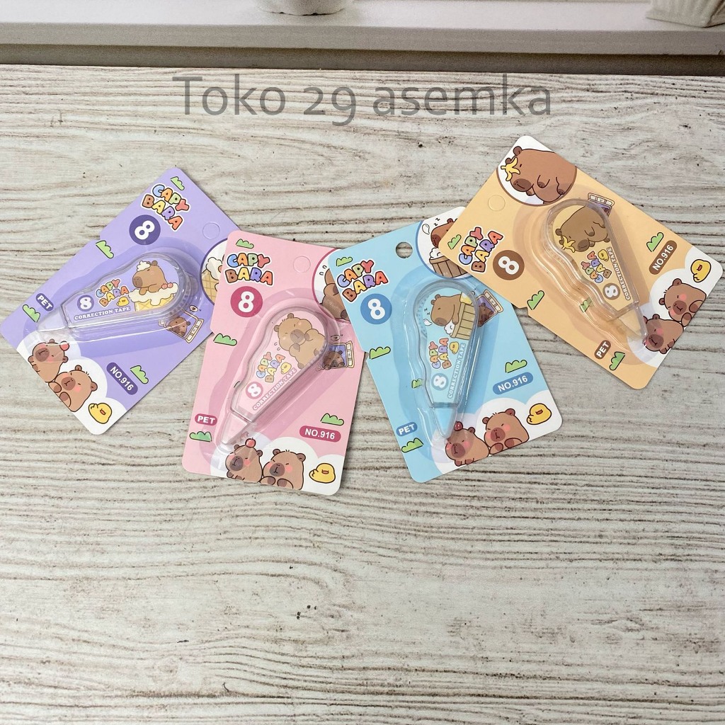 

CORRECTION TAPE SATUAN KECIL CAPYBARA CT-1819 PENGHAPUS TINTA PULPEN CORRECTION MOTIF CAPPYBARA COD