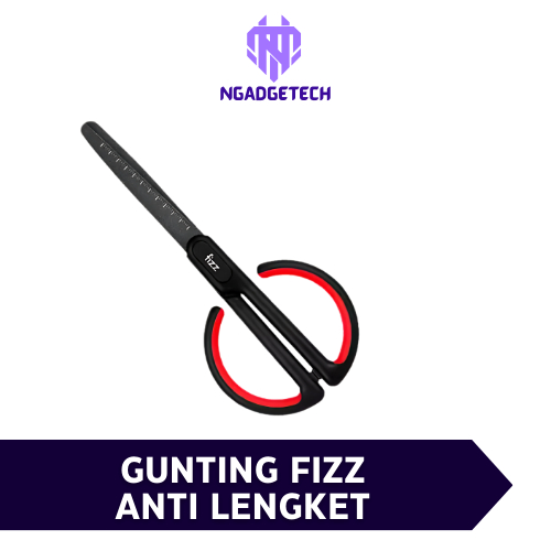 

Gunting Fizz Scissor Anti Lengket Bekas Lem Anti Karat Tumpul / Gunting Fizz Pengukur Super Tajam Tahan Lama