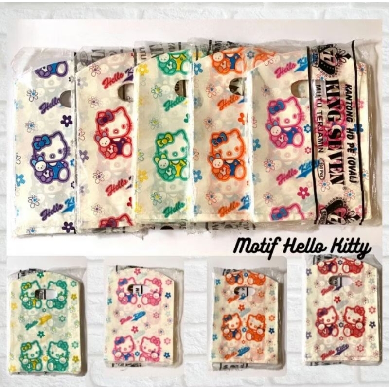 

Kantong Plastik Oval Motif Hello Kitty isi 100 pcs ukuran 15x20