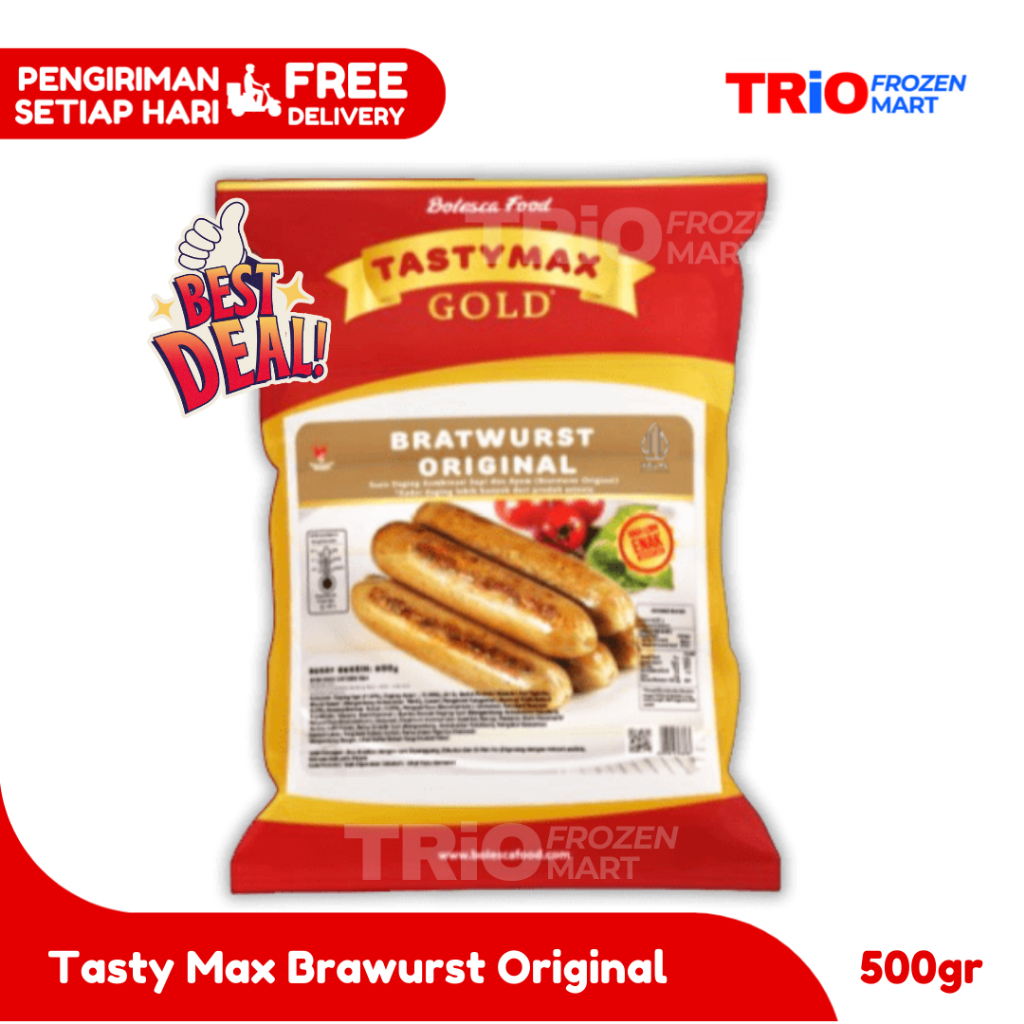 

Tasty Max Bratwurst Original 500gr