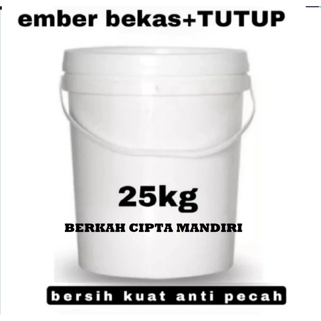 Ember  cat bekas 25kg dengan tutup/Ember plastik  bekas murah